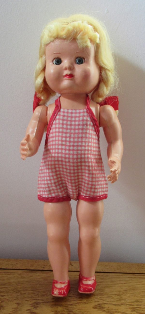 1950's Hard Plastic Williams and Steer 12 inch walker doll all